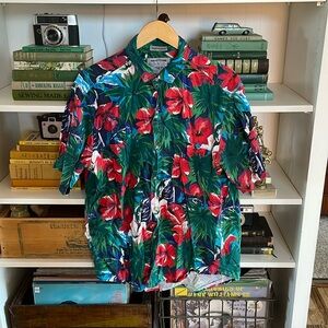 Vintage floral button up shirt
